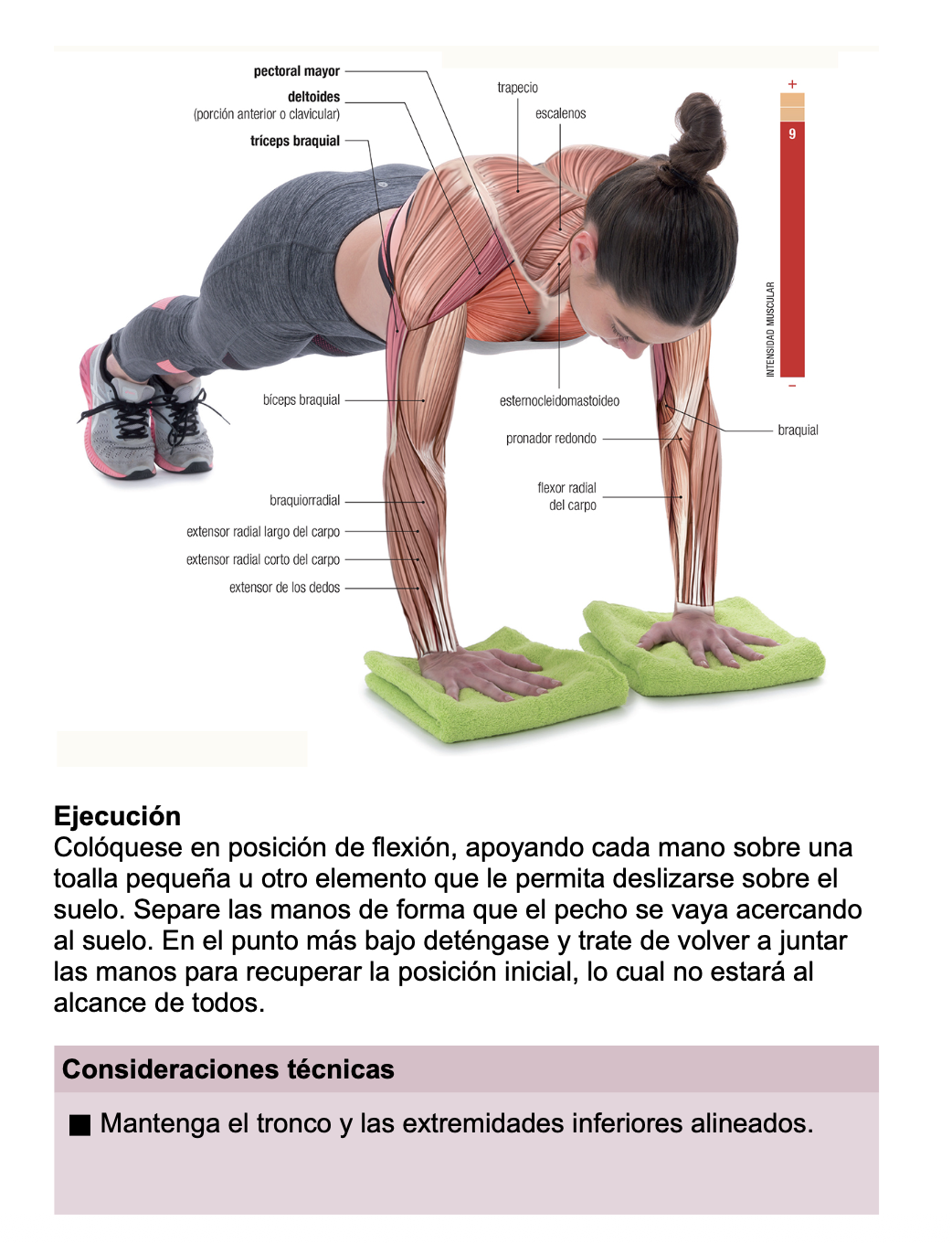 push up ejercicio mujer