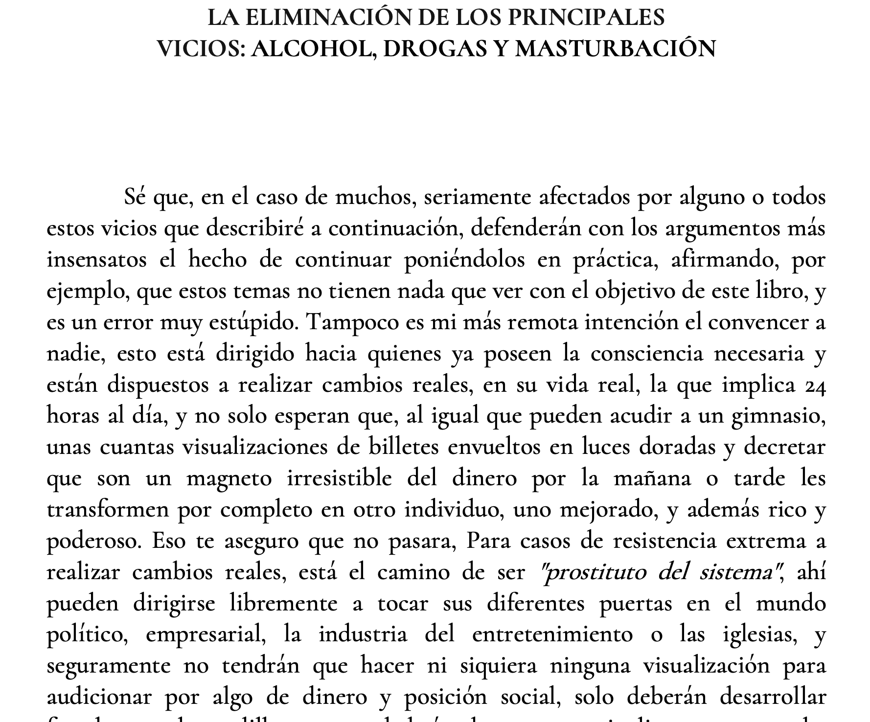 Deja los vicios