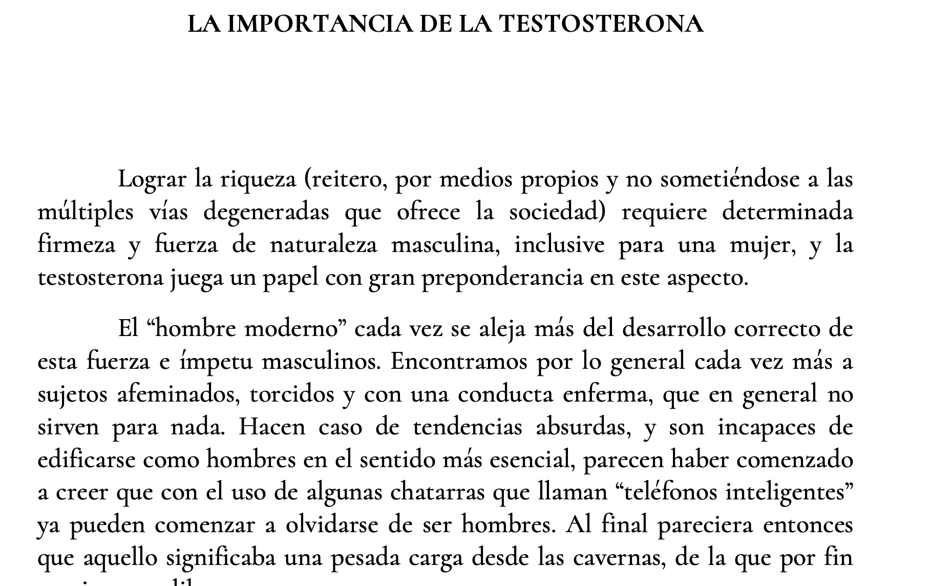 testosterona