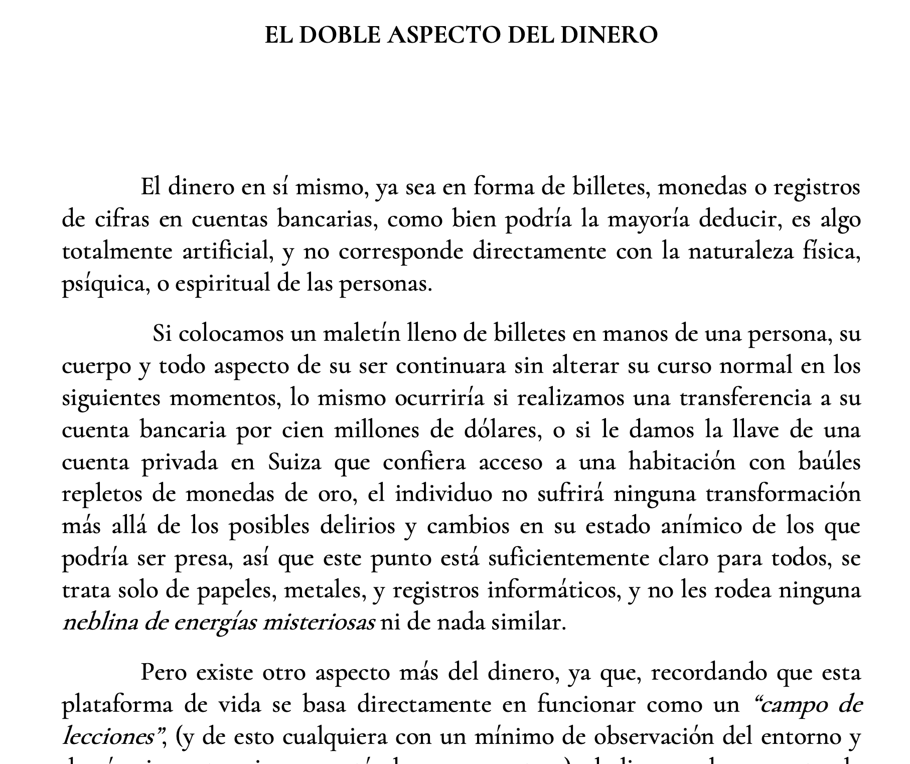 dinero y riquezas